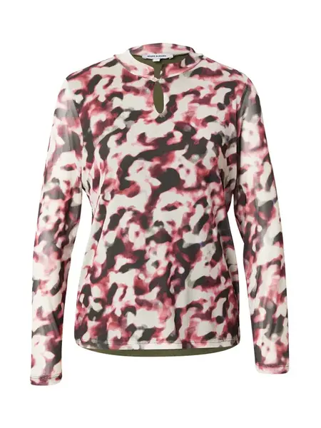 MORE & MORE Blúzka  kaki / burgundská / šedobiela