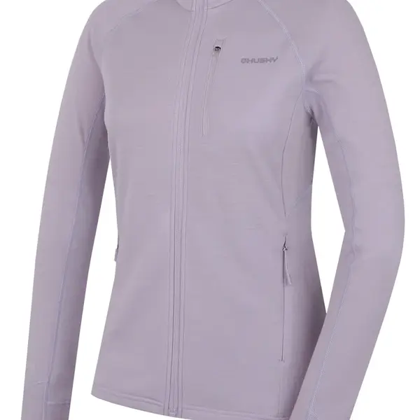 Husky Alou L XL, light purple Dámská mikina z merino vlny
