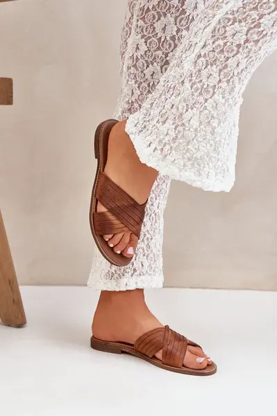 Kožené Dámské Pantofle Lewski Shoes