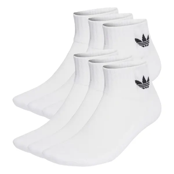 ADIDAS ORIGINALS Ponožky 'Mid Ankle 6 Pairs'  čierna / biela