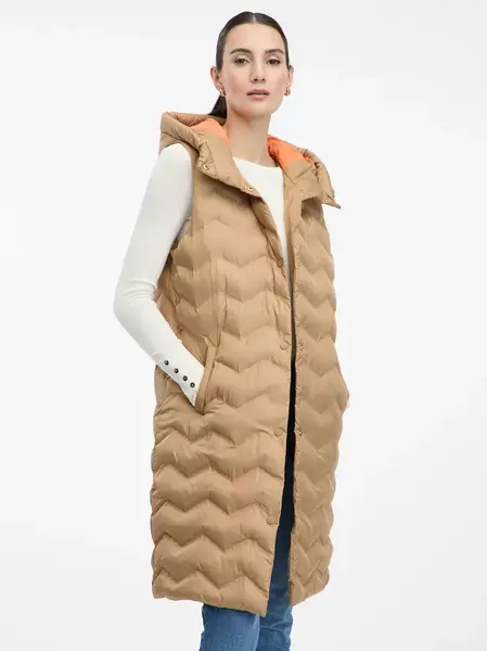 Orsay Hnědá dámská prošívaná vesta - Dámské