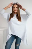 Halenka oversize světle šedá