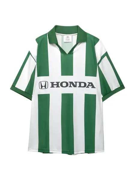 Pull&Bear Tričko 'HONDA'  zelená / čierna / biela