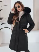 Damska kurtka parka zimowa NARVENA czarna Dstreet