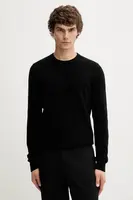 Kašmírový svetr FROM FUTURE pánský, tmavomodrá barva, MPR00051