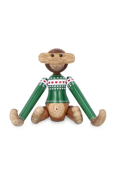 Dekorativní figurka Kay Bojesen Monkey Christmas Jumper 9,5 cm