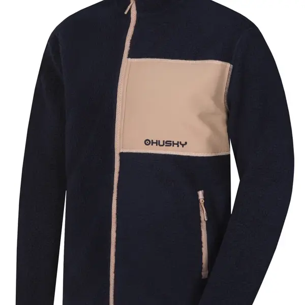 Husky Addy Zip M XXL, dark blue Pánská fleecová mikina