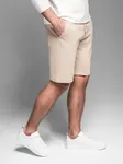 Ombre Casual men's SLIM FIT jacquard knit shorts - beige