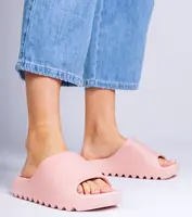 marka niezdefiniowana Pink rubber women's slides Serrano