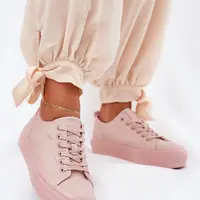 BIG STAR SHOES Dámske Tenisky Na Platforme Z Eko Kože Big Star