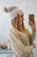 Kesi Čapica с fleece Milano K203 ecru melange+svetlo béžová