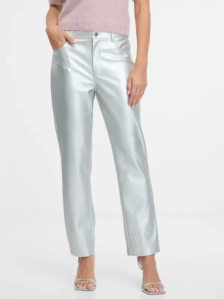 Silver women's straight fit trousers ORSAY - Women's