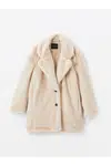 LC Waikiki Jacket Collar Women's Plush Coat