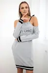 Tres Chic dress gray