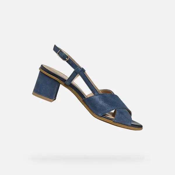 Dark blue women's sandals Geox Aurely 50 - Women's
