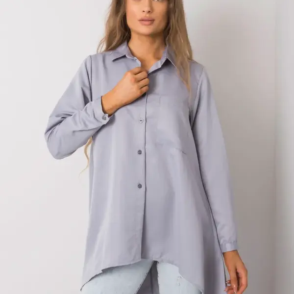 Asymetrická sivá košeľa