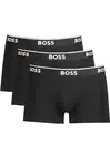 3PACK pánske boxerky Hugo Boss čierne
