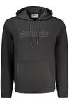 Čierna mikina GUESS JEANS s kapucňou