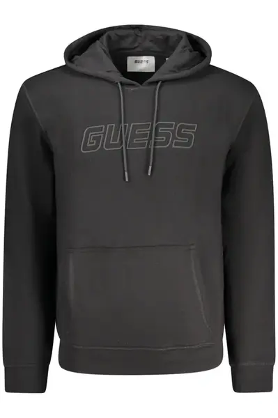 Čierna mikina GUESS JEANS s kapucňou