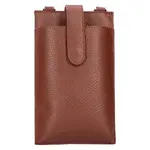 Dámská kožená kabelka na mobil a doklady Italia Dita - hnědá