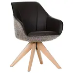 Landscape ŽIDLE S PODRUČKAMI, žinylka, vzhled kůže, hnědá, tmavě hnědá