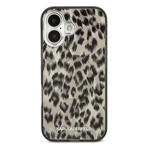 Zadní kryt Karl Lagerfeld IML Leopard MagSafe pro Apple iPhone 17, hnědá