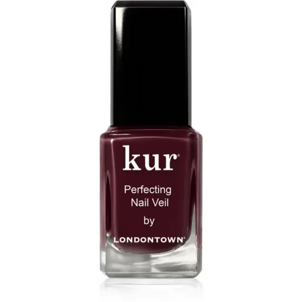 LONDONTOWN Kur Perfecting Nail Veil zpevňující lak na nehty odstín Cherry Cola 12 ml