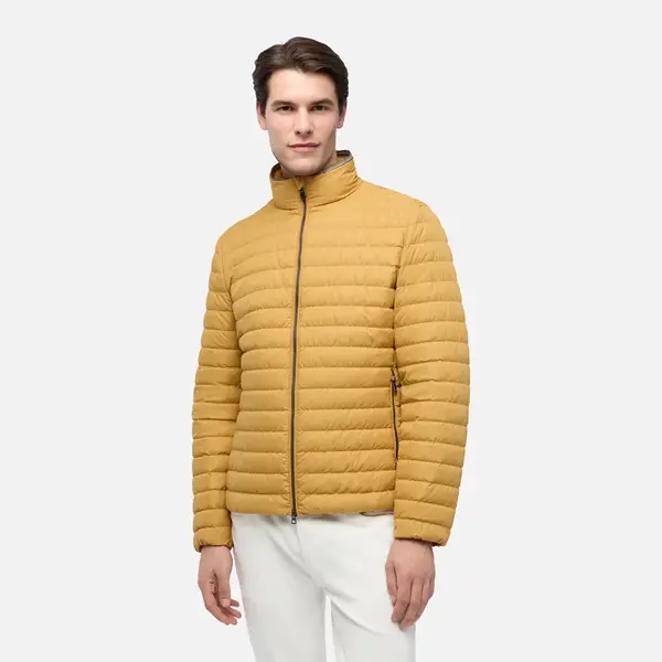 Žltá pánska páperová bunda Geox Warrens