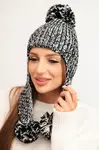Kesi Dámska čiapka ušanka Emma K343 čierna