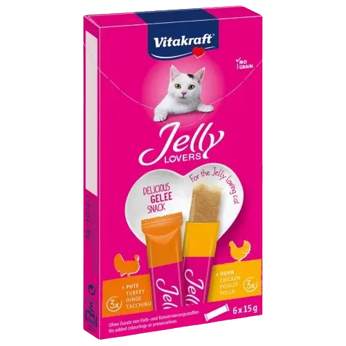 VITAKRAFT Jelly Lovers kura, morka 6 x 15 g