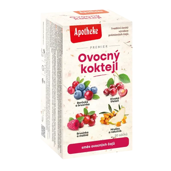 APOTHEKE Premier, ovocný koktail zmes čajov 5 x 4 vrecúšok