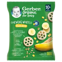 GERBER Organic chewing wheels chrumkavé kolieska s banánom 28 g