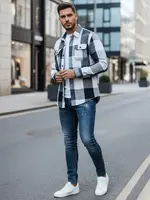 Károvaná košeľa s dlhým rukávom