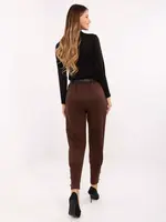 Hnedé jednofarebné nohavice