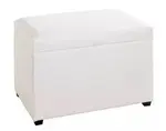 Úložná truhla na sezení Miguel, bílá ekokůže