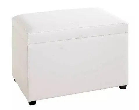 Úložná truhla na sezení Miguel, bílá ekokůže