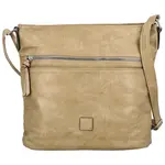 Trendy dámská koženková crossbody kabelka Tomila, béžová