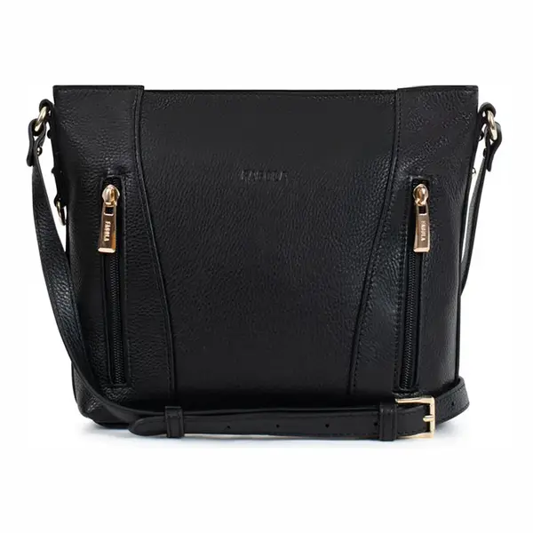 Kožená dámská crossbody kabelka Fagola Lilea - černá