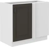 Spodní rohová skříňka Stilo 105 DN 1F Barva korpusu: Bílá, Barva dvířek: Grafit