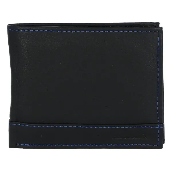 Pánská kožená peněženka černo/modrá - Bellugio Armen