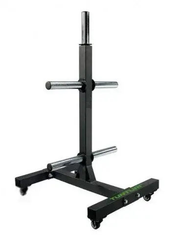 Tunturi Stojan na olympijské kotouče Bumper Plate na kolečkách