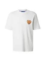 HUGO Tričko 'Nalentinio'  modrá / svetlooranžová / biela