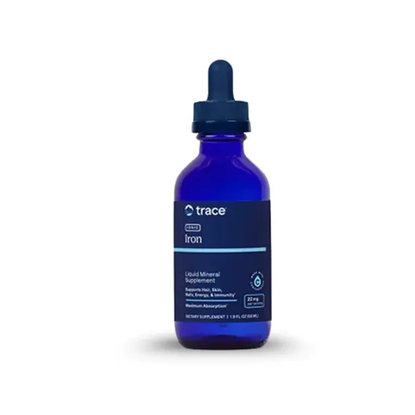 Trace Minerals Iónové Železo + Stopové minerály ConcenTrace®, 59 ml
