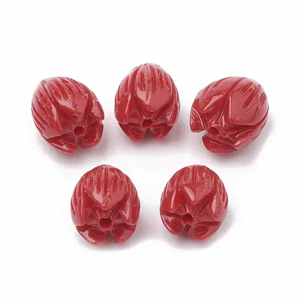 Dyed Synthetic Coral Beads