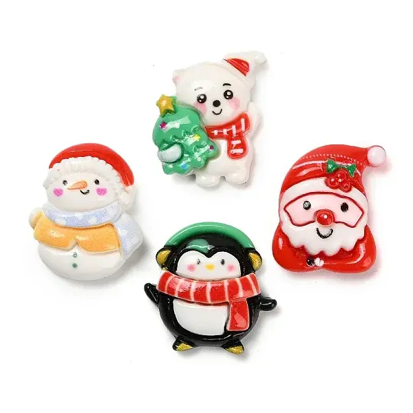 Christmas Opaque Resin Cabochons