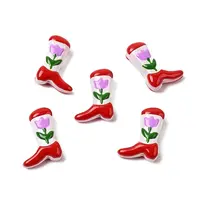 Boot Baking Painted Glass Enamel  Beads