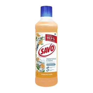 SAVO desinfekce a čistič na podlahy Pomeranč a Máta 1 l