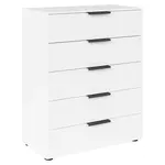 Rauch Möbel KOMODA, barvy grafitu, bílá, 80/100/42 cm