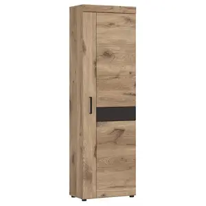 Šatní skříň Grano GRNGS1R 1D dub viking/pvc dub viking/pvc šedý vesmír