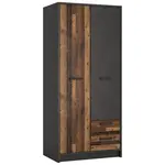 Šatní skříň Nubi NUBS01 2D2S matera tmavá/old style